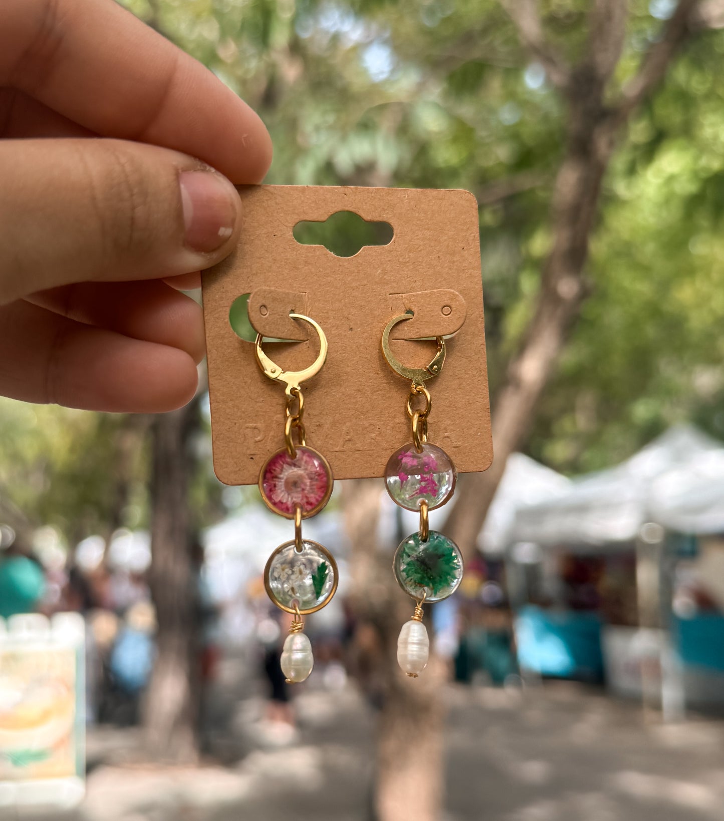 Floral earrings