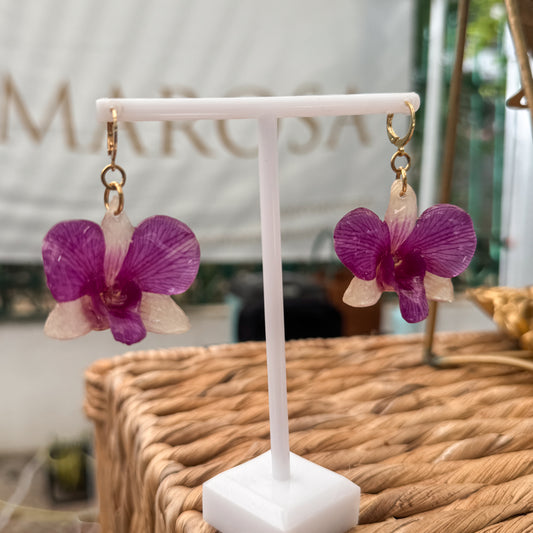 Orchid earrings