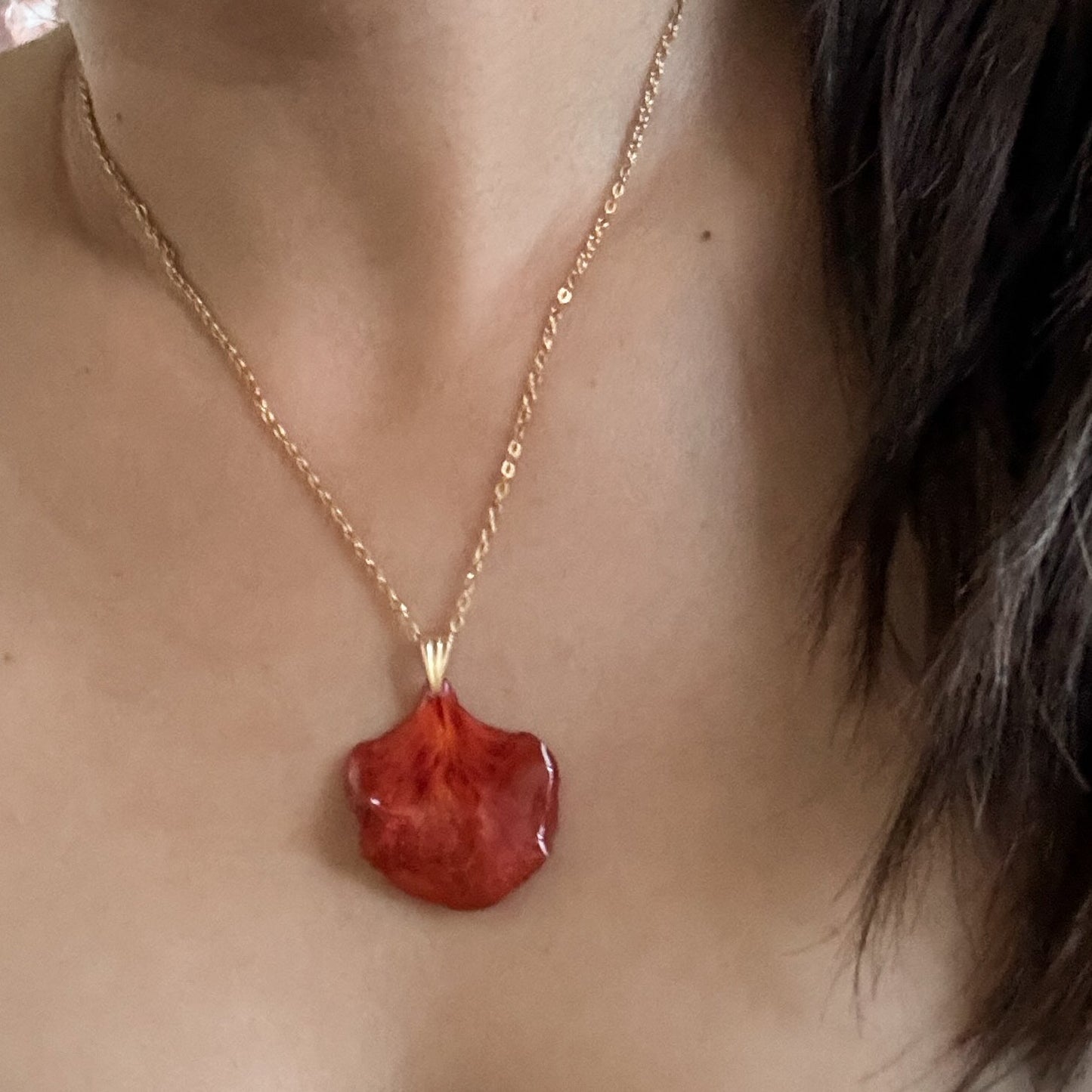 (Ready to ship) Flamboyán necklace Rojo