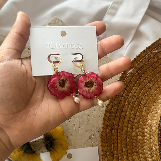 Rose earrings