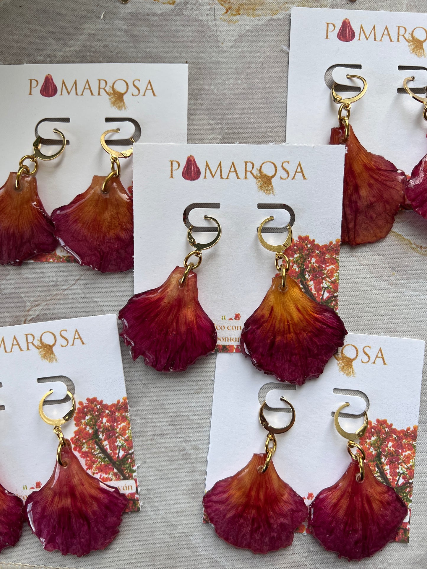 (Ready to ship) Flamboyán earrings